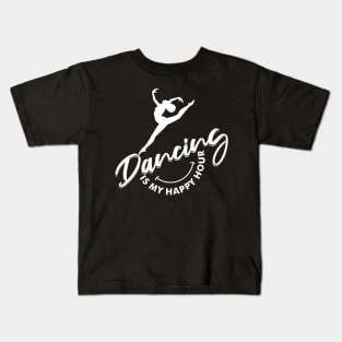 Black Ballerina Happy Hour Dancing Shirt Kids T-Shirt